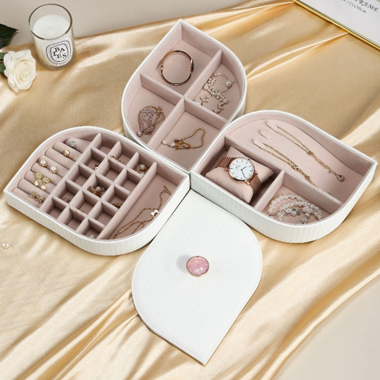 Sp01193 Three-Layer Large-Capacity Leather Jewelry Box
