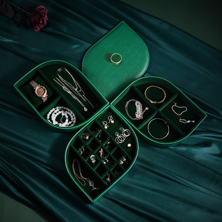 Sp01193 Three-Layer Large-Capacity Leather Jewelry Box