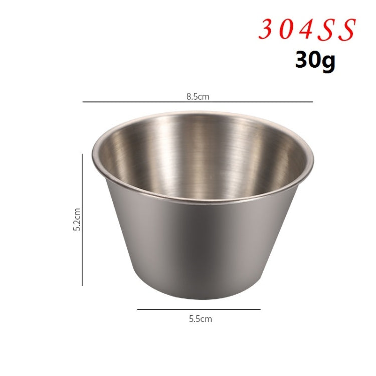 5 PCS Stainless Steel Tortilla Salad Tomato Sauce Cup, Specificationï¼š 304 Large