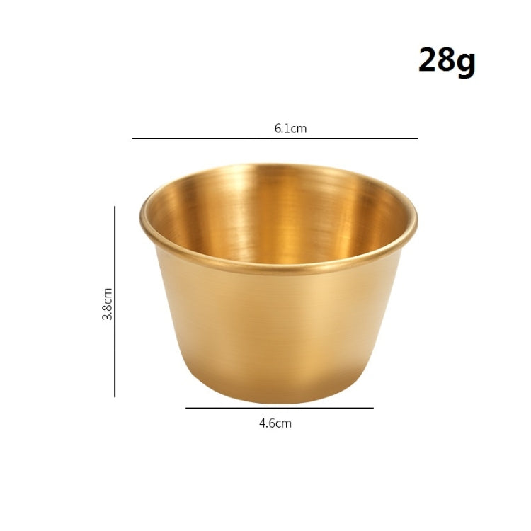 5 PCS Stainless Steel Tortilla Salad Tomato Sauce Cup, Specificationï¼š 304 Small (Gold)