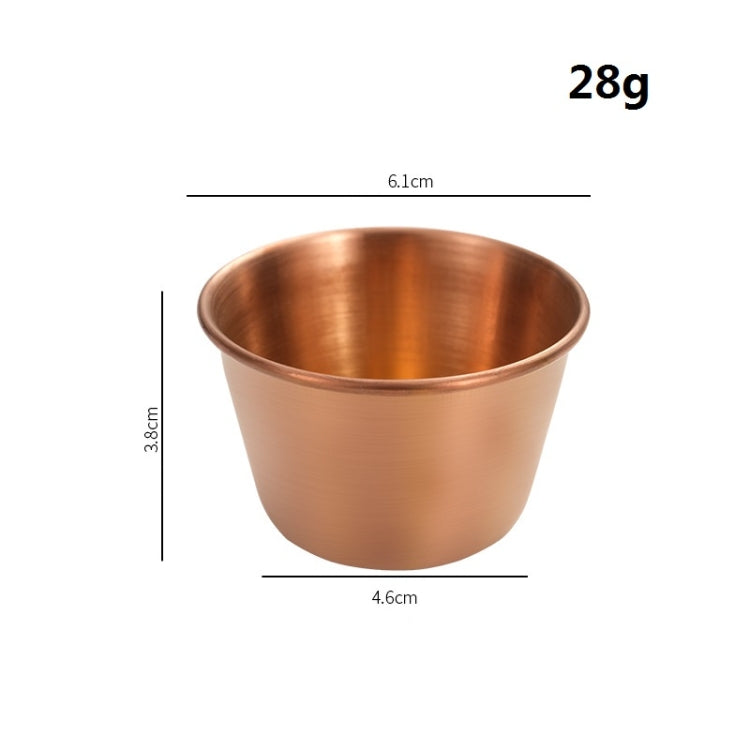 5 PCS Stainless Steel Tortilla Salad Tomato Sauce Cup, Specificationï¼š 304 Small (Rose Gold)
