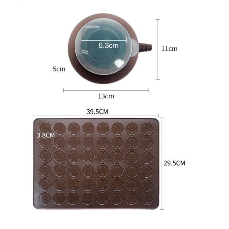 38 X 28cm 48-Hole Silicone Macaron Baking Mat Set