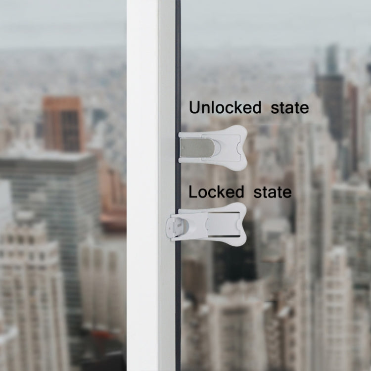 4 PCS Children Sliding Rail Door And Window Safety Lock(White)
