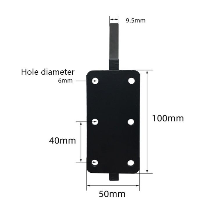 LH-DJ08 Adjustable Knife Shape Metal Furniture Support Legs, Height: 15.5cm(Matte Black)