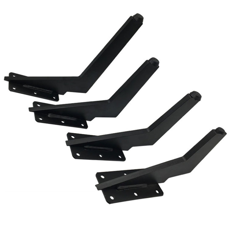 LH-DJ08 Adjustable Knife Shape Metal Furniture Support Legs, Height: 20cm(Matte Black)