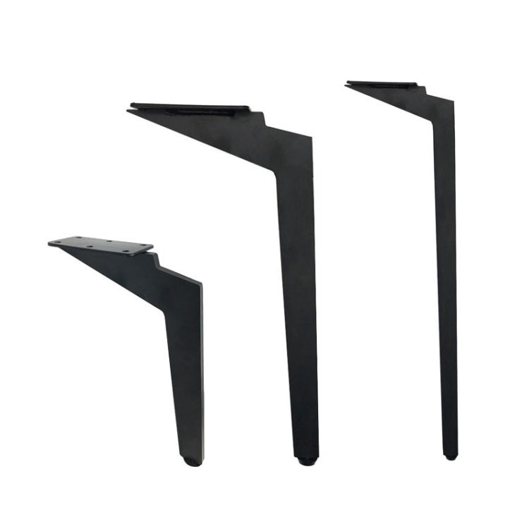 LH-DJ08 Adjustable Knife Shape Metal Furniture Support Legs, Height: 20cm(Matte Black)