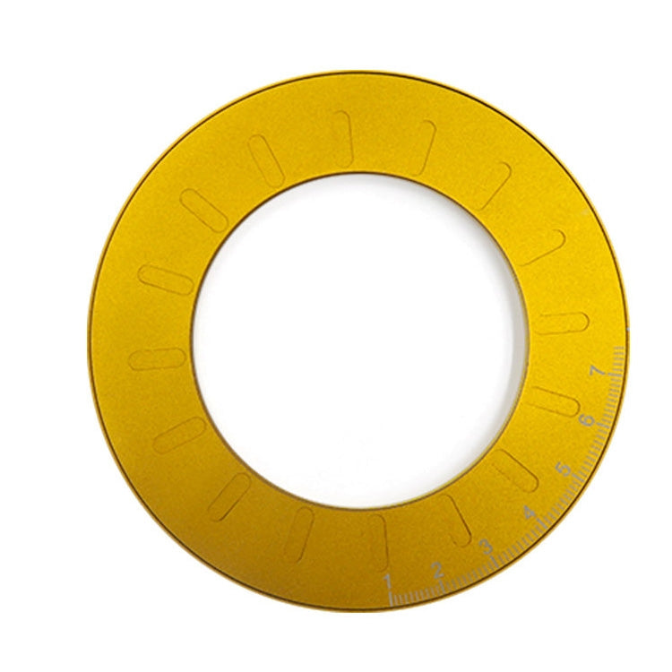 Stainless Steel Rotatable Round Ruler(Gold)