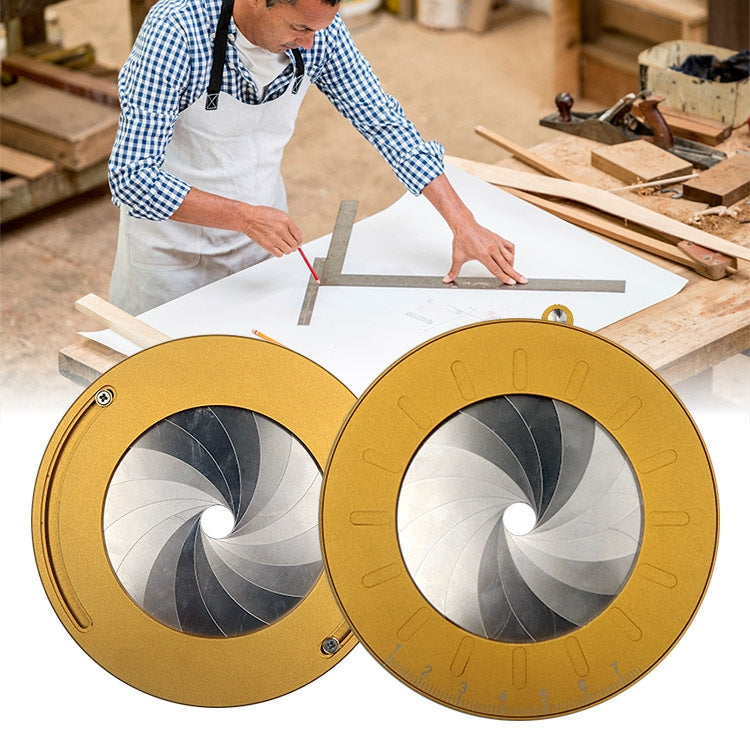 Stainless Steel Rotatable Round Ruler(Gold)