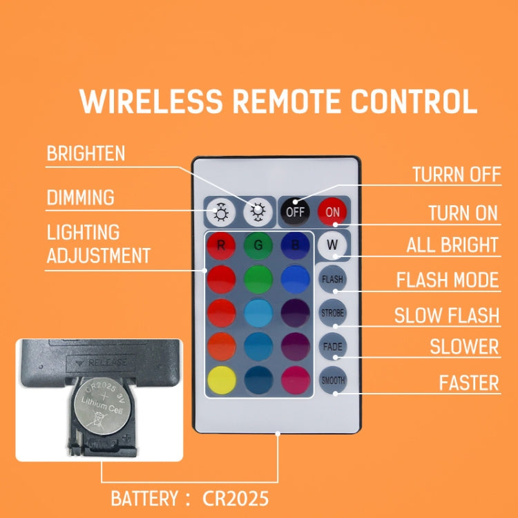 50W LED RGB Waterproof Ultra-light Outdoor Flood Light with Remote Control