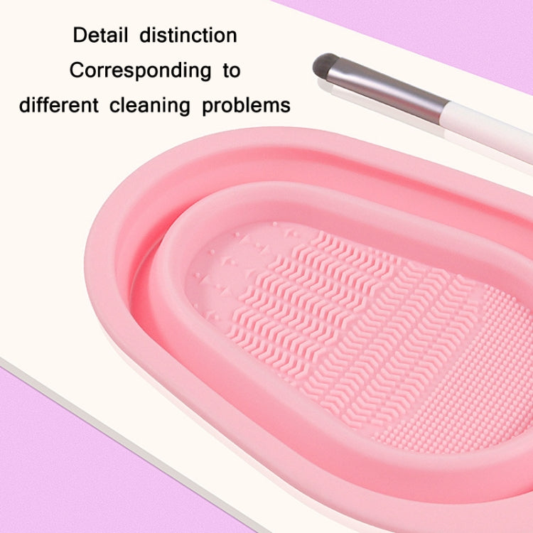 2 PCS Silicone Makeup Brush Puff Cleaning Pad