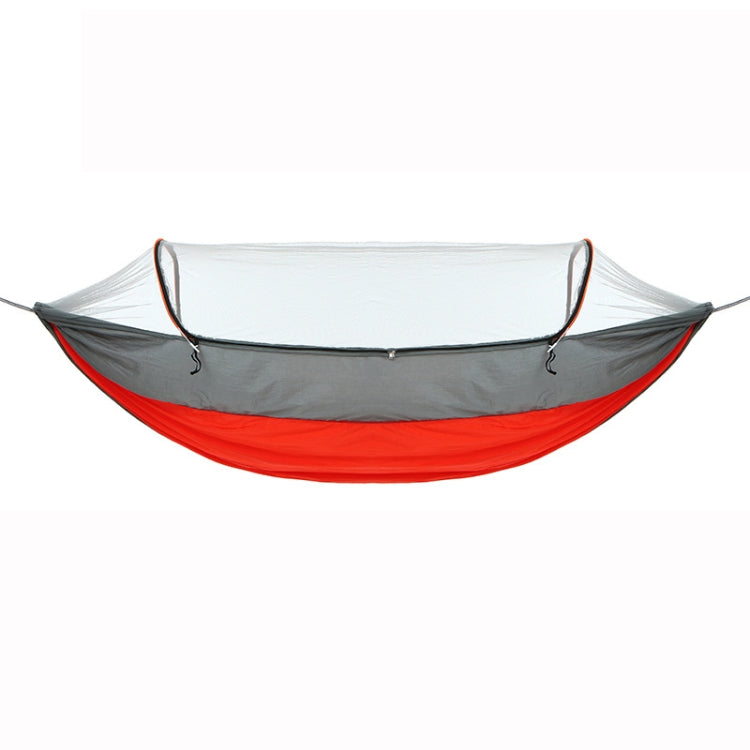Outdoor Camping Anti-Mosquito Quick-Opening Hammock, Spec: Single (Gray+Orange)