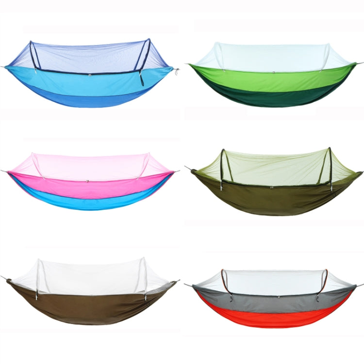 Outdoor Camping Anti-Mosquito Quick-Opening Hammock, Spec: Single (Gray+Orange)