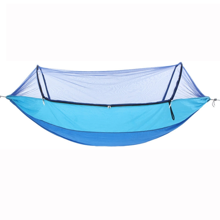 Outdoor Camping Anti-Mosquito Quick-Opening Hammock, Spec: Double (Blue+Sky Blue)