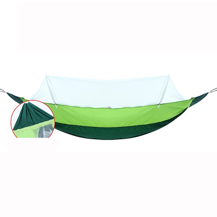 Outdoor Camping Anti-Mosquito Quick-Opening Hammock, Spec: Single Anti-rollover (Green)