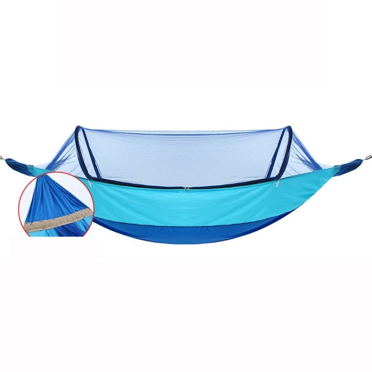 Outdoor Camping Anti-Mosquito Quick-Opening Hammock, Spec: Double Anti-rollover (Sky Blue)