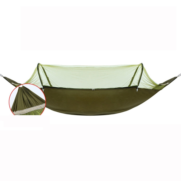 Outdoor Camping Anti-Mosquito Quick-Opening Hammock, Spec: Double Anti-rollover (Army Green)
