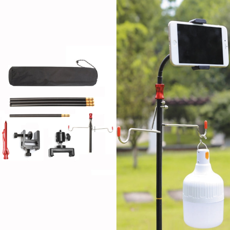 Outdoor Camping Folding Light Pole Fixing Bracket, Spec: Double Hook + PTZ