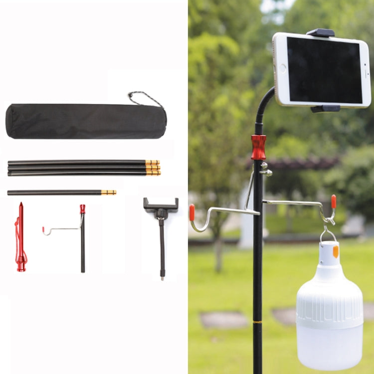 Outdoor Camping Folding Light Pole Fixing Bracket, Spec: Single Hook + Phone Holder
