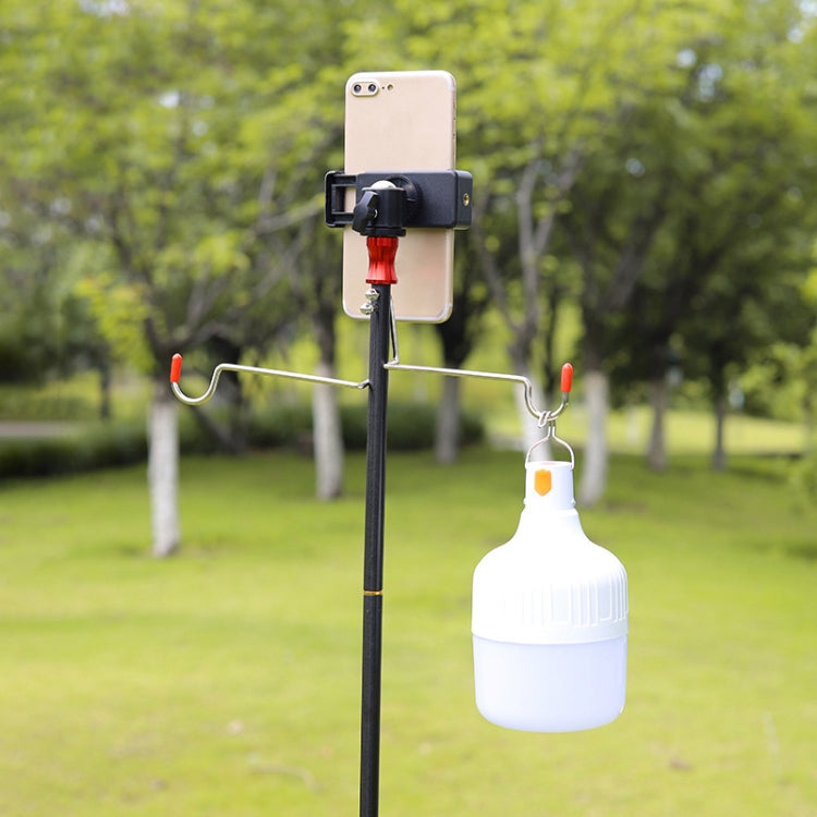 Outdoor Camping Folding Light Pole Fixing Bracket, Spec: Single Hook + Phone Holder