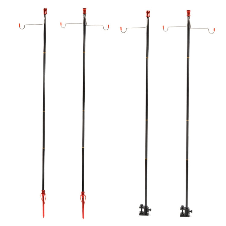 Outdoor Camping Folding Light Pole Fixing Bracket, Spec: Double Hook + Phone Holder