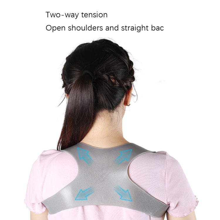 Sitting Posture Correction Artifact Anti-hunchback Elastic Shaping Belt, Specification: L(Grey)