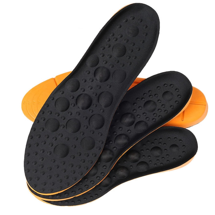 2 Pairs Sweat-Absorbent Breathable Shock Absorbing Full Pad, Size: S 35-38 Yard(Black)
