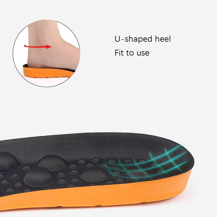 2 Pairs Sweat-Absorbent Breathable Shock Absorbing Full Pad, Size: S 35-38 Yard(Black)