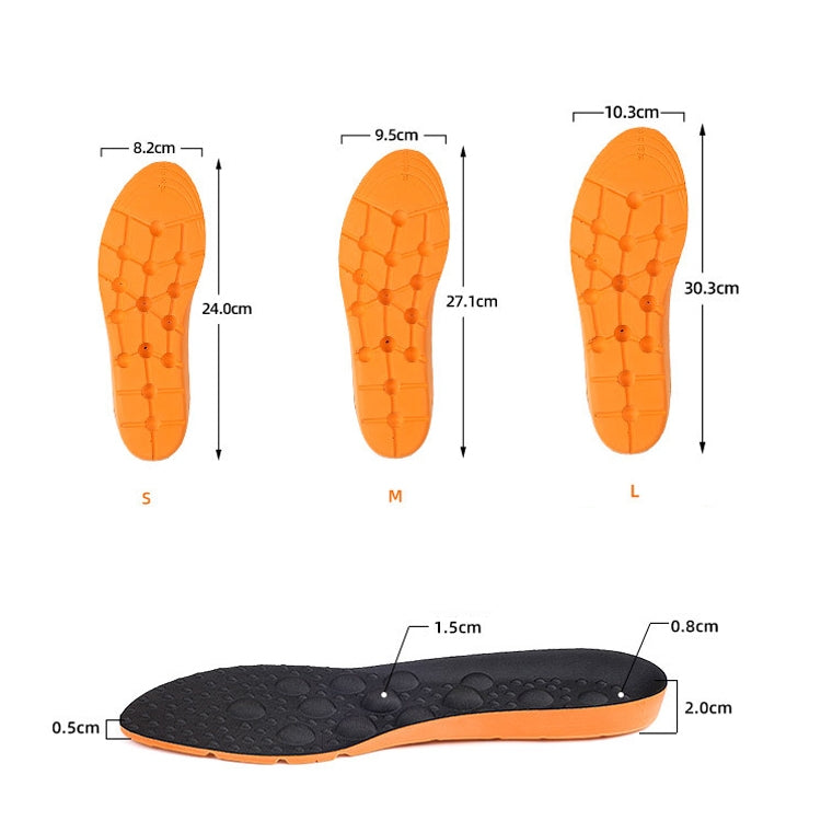2 Pairs Sweat-Absorbent Breathable Shock Absorbing Full Pad, Size: M 39-42 Yard(Black)