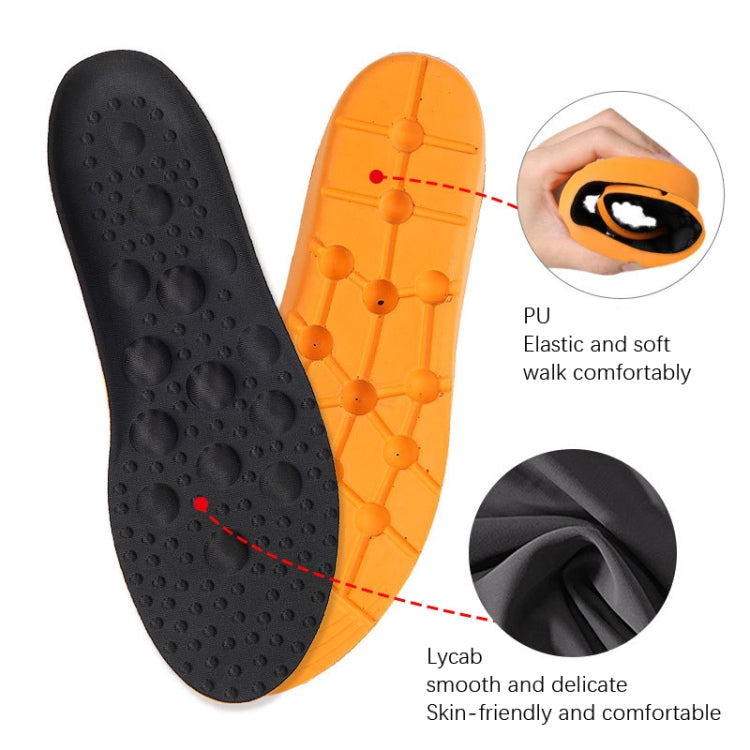 2 Pairs Sweat-Absorbent Breathable Shock Absorbing Full Pad, Size: M 39-42 Yard(Black)