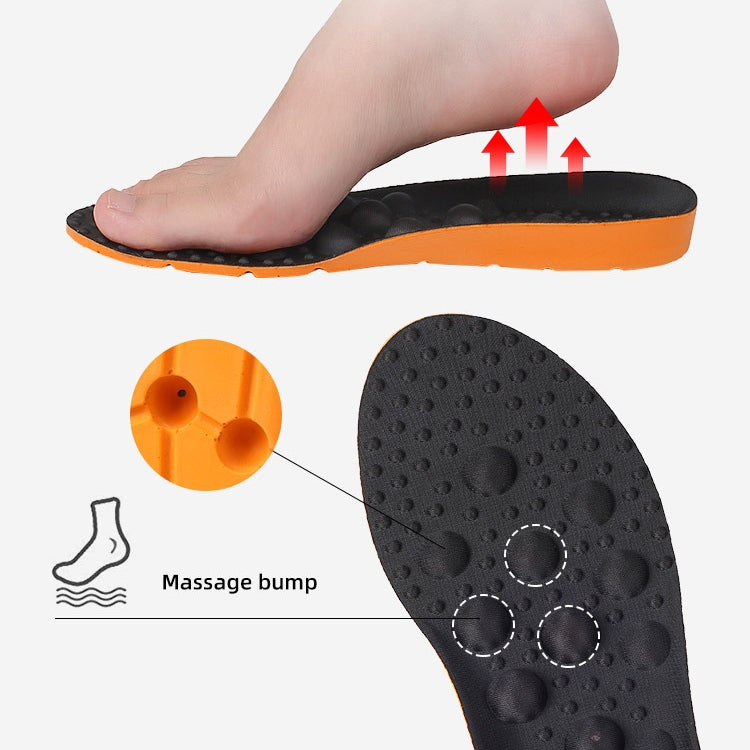 2 Pairs Sweat-Absorbent Breathable Shock Absorbing Full Pad, Size: M 39-42 Yard(Black)