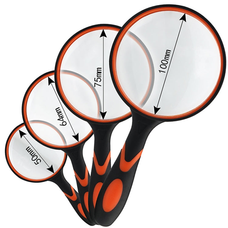 10X HD Optical Lens Handheld Magnifying Glass, Specification: 100mm
