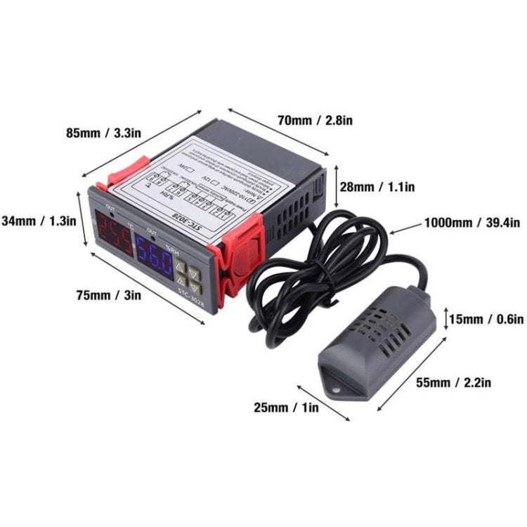 STC-3028 12V Intelligent Digital Display Temperature And Humidity Controller