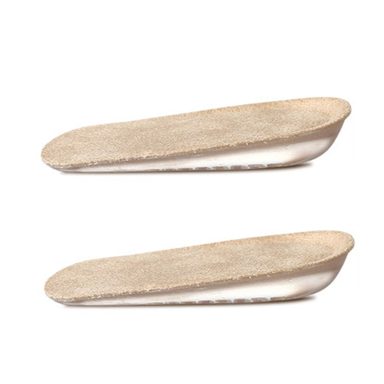 2 Pairs GEL Increasing High Insole Fleece Invisible Increased Pad, Size: S Code 1cm(Apricot)