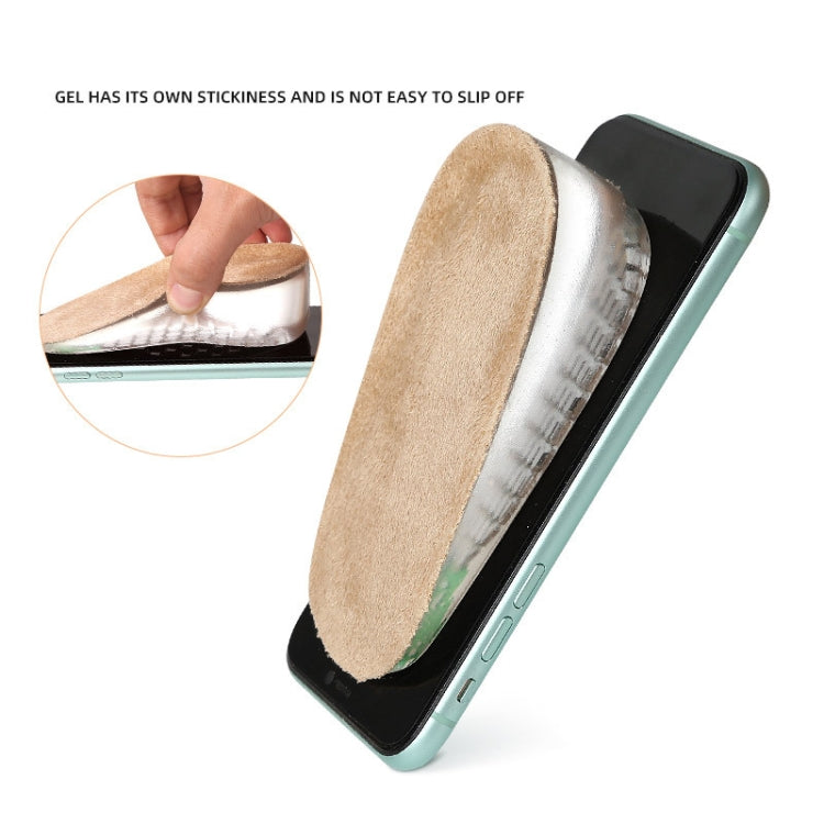 2 Pairs GEL Increasing High Insole Fleece Invisible Increased Pad, Size: S Code 3cm(Apricot)