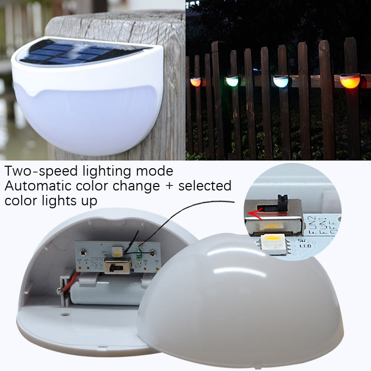 N760B 6 LEDs Outdoor Rain-Proof Solar Semicircular Sensing Wall Light