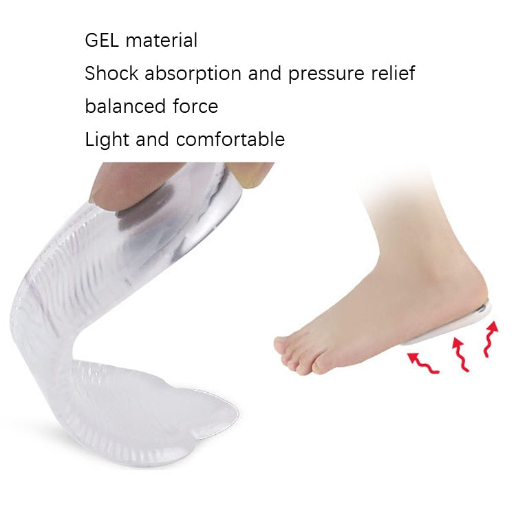 10 PCS Inverted Magnet Correction Heel Pad, Size: M 35-39 Code(Transparent)