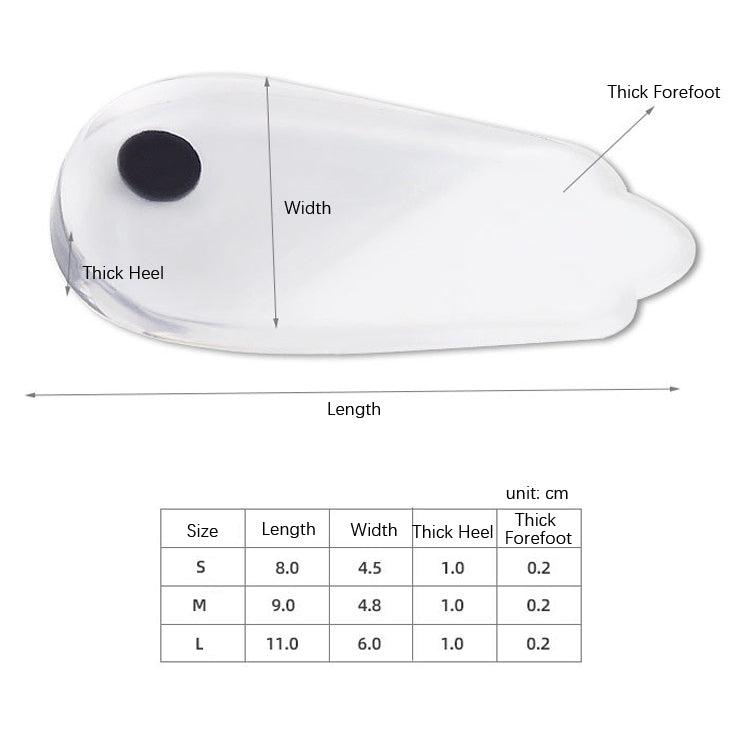 10 PCS Inverted Magnet Correction Heel Pad, Size: M 35-39 Code(Transparent)
