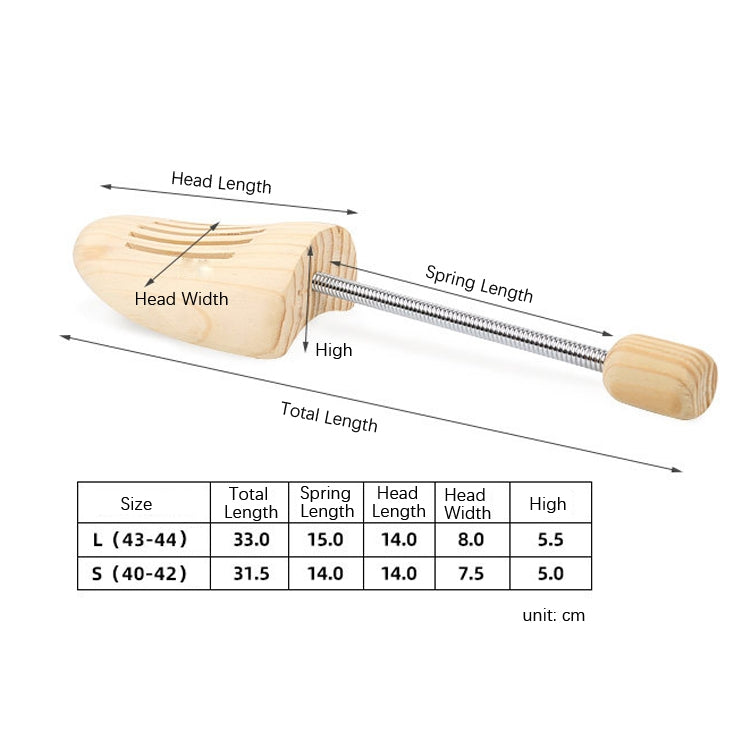 Spring Wooden Shoes Expander, Size: S 40-42(Wood Color)