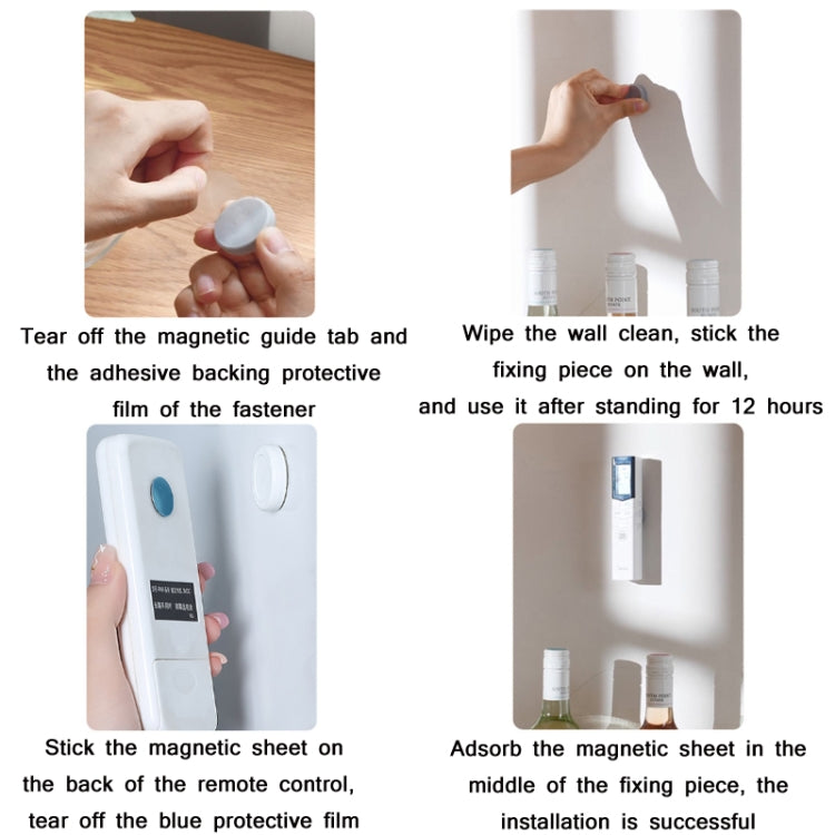 2 Sets Round Magnetic Absorption Hook with Magnet