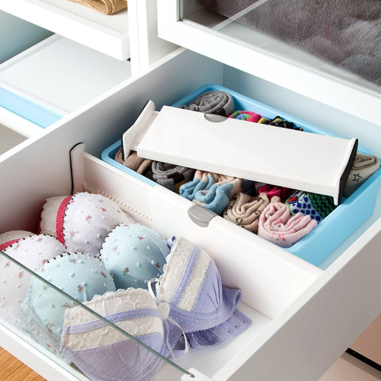2 PCS Wardrobe Drawer Telescopic Divider Storage Board, Specification: Large 54.2x10cm(White)
