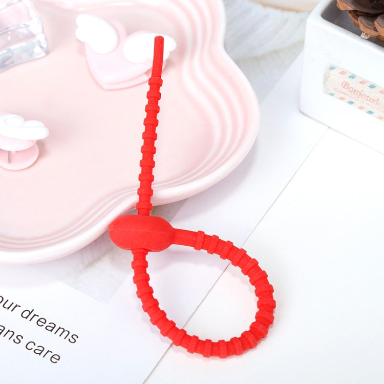 20 PCS Silicone Data Cable Storage Strap Cable Organizer