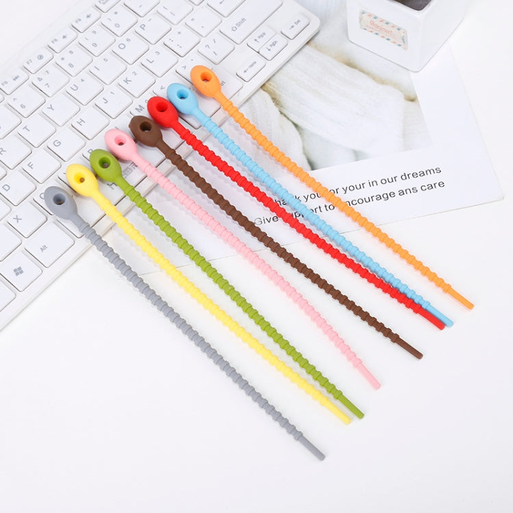20 PCS Silicone Data Cable Storage Strap Cable Organizer
