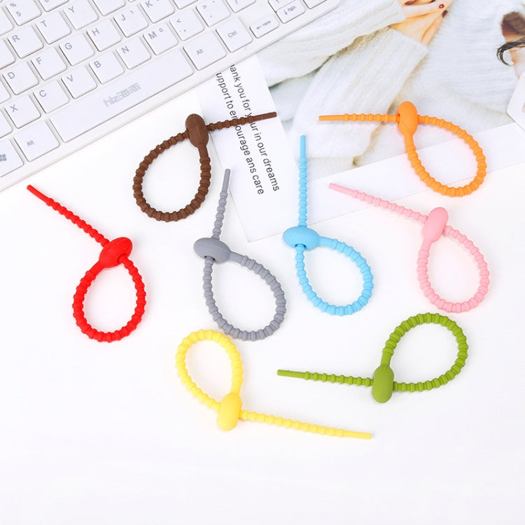 20 PCS Silicone Data Cable Storage Strap Cable Organizer