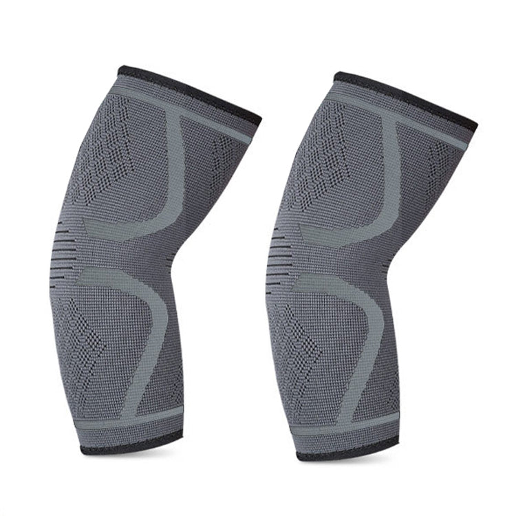 1 Pair Fitness Sports Protective Gear Breathable Sweating Sports Elbow Pads, Size: L (Smoke Gray)