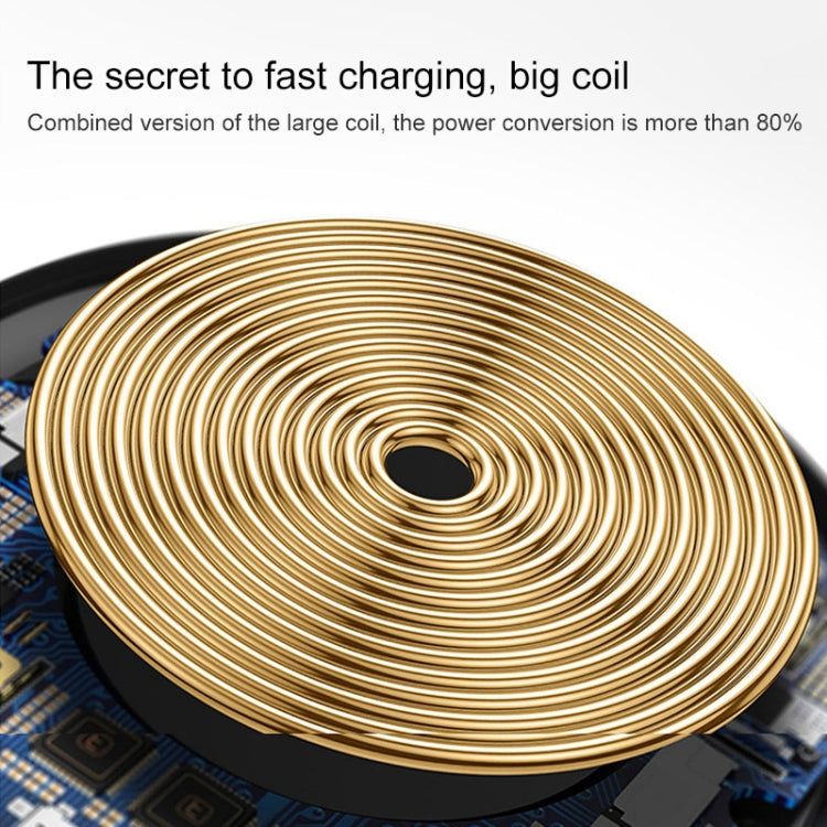 2pcs A9199 10W 3 in 1 Vertical LED Crystal Wireless Charger