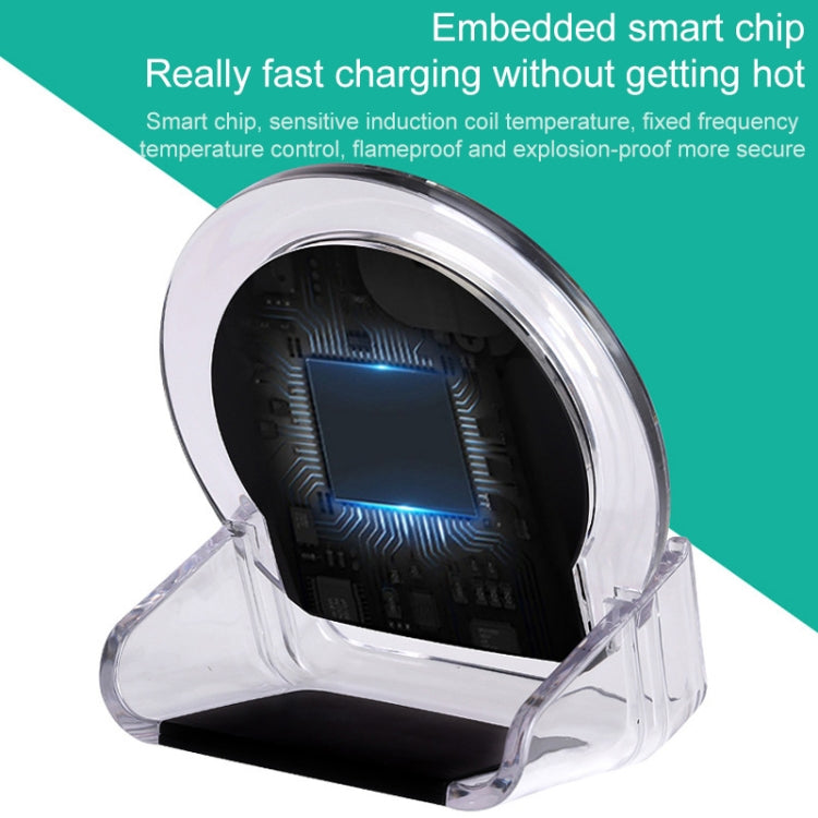 2pcs A9199 10W 3 in 1 Vertical LED Crystal Wireless Charger