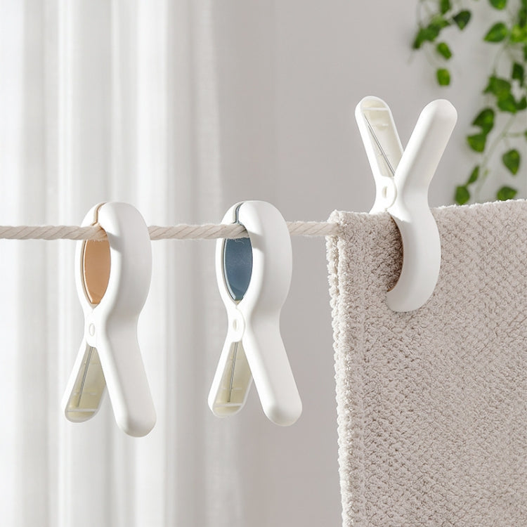 6 PCS Blue Household Plastic Windproof Sheet Fixed Clothespin Hanger Clip
