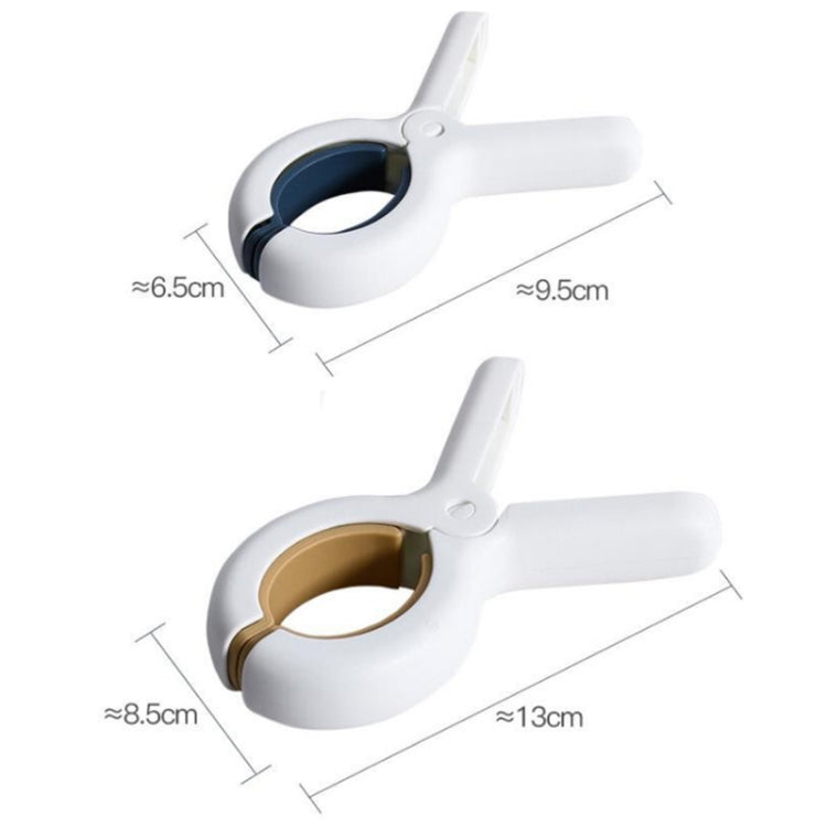 6 PCS Blue Household Plastic Windproof Sheet Fixed Clothespin Hanger Clip