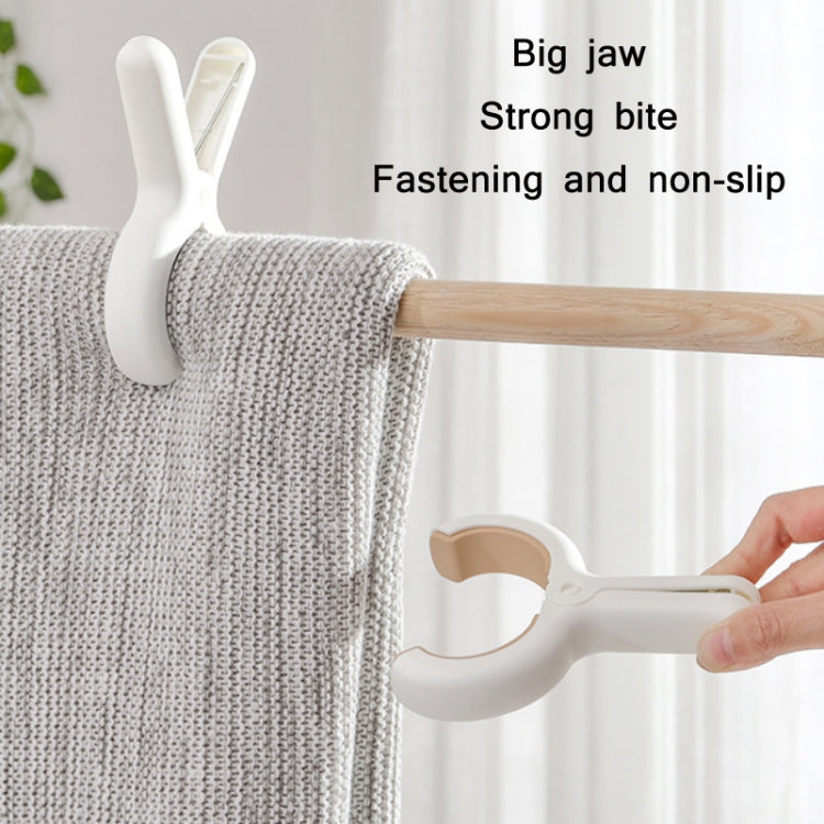 6 PCS Blue Household Plastic Windproof Sheet Fixed Clothespin Hanger Clip