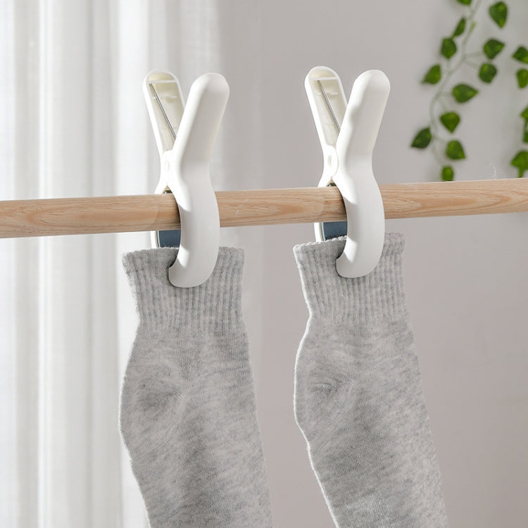 6 PCS Blue Household Plastic Windproof Sheet Fixed Clothespin Hanger Clip